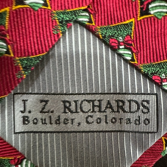 JZ Richard’s Vintage Silk Christmas Tie - Picture 4 of 5